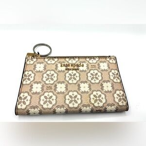 Kate Spade Beige and White Floral Wallet